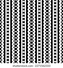  Seamless pattern with  abstract shapes. Black and white geometric  wallpaper. Repeating pattern for decor, textile and fabric.Abstraction art.