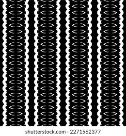  Seamless pattern with  abstract shapes. Black and white geometric  wallpaper. Repeating pattern for decor, textile and fabric.Abstraction art.