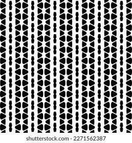  Seamless pattern with  abstract shapes. Black and white geometric  wallpaper. Repeating pattern for decor, textile and fabric.Abstraction art.
