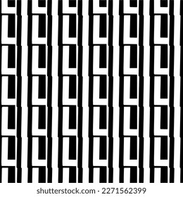  Seamless pattern with  abstract shapes. Black and white geometric  wallpaper. Repeating pattern for decor, textile and fabric.Abstraction art.