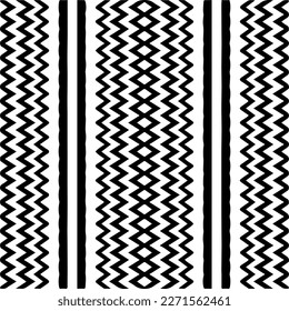  Nahtloses Muster mit abstrakten Formen. geometrische Tapete in Schwarz-Weiß. Wiederholung Muster für Dekoration, Textilien und Stoff.Abstraktion Kunst.