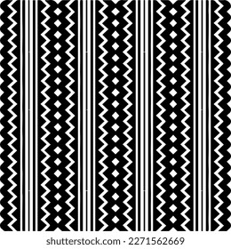  Nahtloses Muster mit abstrakten Formen. geometrische Tapete in Schwarz-Weiß. Wiederholung Muster für Dekoration, Textilien und Stoff.Abstraktion Kunst.