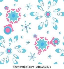 seamless pattern with abstract shapes, design suitable for digital printing