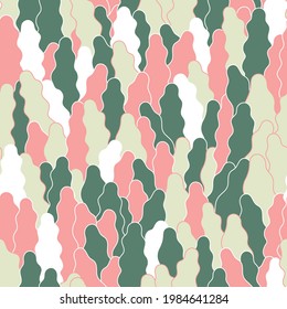 Seamless pattern with abstract shapes, doodle vector illustration