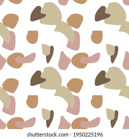 Seamless pattern with abstract shapes on white background
