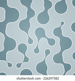 Seamless pattern with abstract shapes on white background