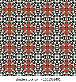 Seamless pattern with abstract shapes. The ornament. Abstract texture designs can be used for backgrounds, motifs, textile, wallpapers, fabrics, gift wrapping, templates.
