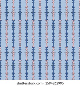 Seamless pattern with abstract shapes. The ornament. Abstract texture designs can be used for backgrounds, motifs, textile, wallpapers, fabrics, gift wrapping, templates. Vector illustration.