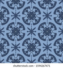 Seamless pattern with abstract shapes. The ornament. Abstract texture designs can be used for backgrounds, motifs, textile, wallpapers, fabrics, gift wrapping, templates. Vector illustration.