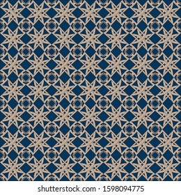 Seamless pattern with abstract shapes. The ornament. Abstract texture designs can be used for backgrounds, motifs, textile, wallpapers, fabrics, gift wrapping, templates. Vector.
