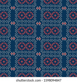 Seamless pattern with abstract shapes. The ornament. Abstract texture designs can be used for backgrounds, motifs, textile, wallpapers, fabrics, gift wrapping, templates. Vector.