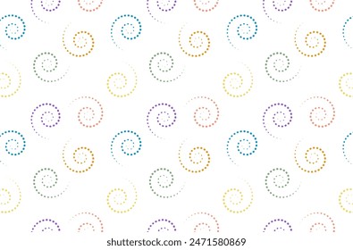 Seamless pattern with abstract shapes. Spiral. Fabric pattern, wrapping paper. Vector illustration 