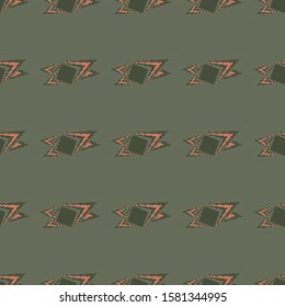 Seamless pattern with abstract shapes. Texture can be used for backgrounds, textile, gift wrapping. Vector illustration.
