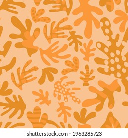 seamless pattern with abstract shapes, vector design for paper, fabric and other surface.