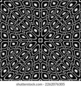  Patrón sin brillo con formas abstractas,Color negro y blanco. Patrón repetitivo de decoración, textil y de tela.