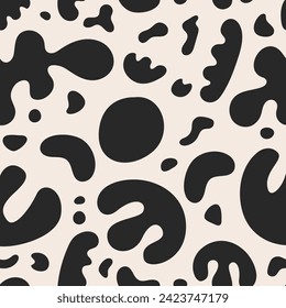 Patrón sin brillo con formas orgánicas de silueta abstracta. Fondo dibujado a mano con vectores en estilo boho minimalista. Inspirado en Matisse