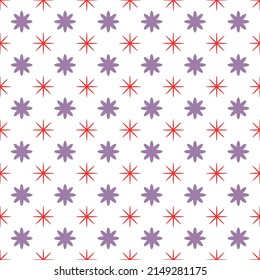 Seamless Pattern: Abstract simple blooming flower wallpaper background