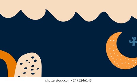 seamless pattern with abstract simple waves