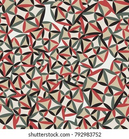 Seamless pattern. Abstract six-color camouflage. Autumn colors.