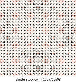 Seamless pattern. Abstract small textured background. Classical simple geometrical texture with repeating dots, rhombuses. Surface for wrapping paper, shirts, cloths.Vector element of graphical design