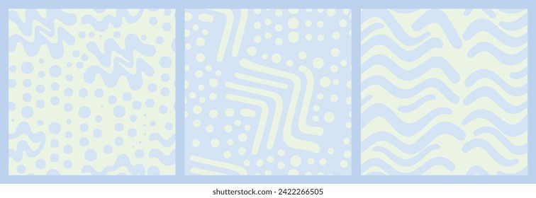 Seamless pattern. Abstract smooth circles and stripes. Oil.