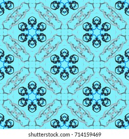 Seamless pattern. Abstract snowflakes. Openwork pattern. The diagonal cell. Drawing for the Christmas and New Year holidays. Winter textiles.