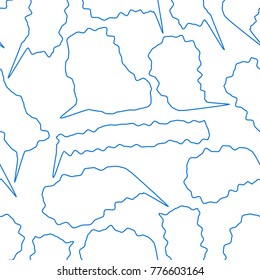 Seamless pattern of the abstract speech bubbles