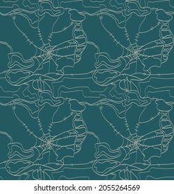 Seamless pattern abstract spider web sketch style for Halloween invitation card outline element for celebration banner seamless sticky silk wallpaper arachnid web decoration