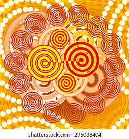 Seamless pattern with abstract spirals