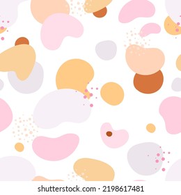 seamless pattern with abstract spots. Childish pattern for fabric, wrapping, clothing, textile, wallpaper, pajamas, kids apparel, beddings