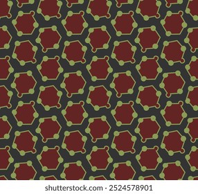 Seamless pattern with abstract spots, on brown background. Vector illustration for fabric textile, wallpaper design.