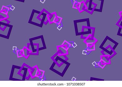Seamless pattern of the abstract square paisley. Ultra violet background