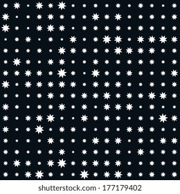 Seamless pattern with abstract stars