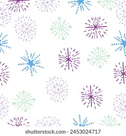 Seamless pattern. abstract stars. Doodle. Hand drawing. Explosion. Simple style