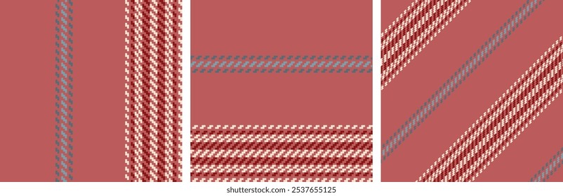 Seamless pattern abstract stripe set. Colored striped background pixel texture . Textile design. Vector graphics of printing on fabric, shirt, textile, curtain and tablecloth.