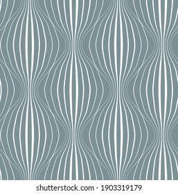 Seamless pattern with abstract striped design in white and gray colors. Vector. Fashionable design for textiles, fabric, wallpaper, paper.