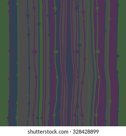 Seamless   pattern  of  abstract striped  motif, stripes, spots, waves. Hand drawn.