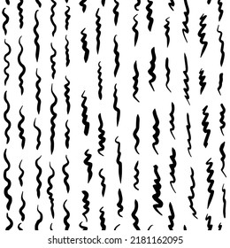 Patrón sin inconvenientes con rayas abstractas murales, ondas, líneas vectoriales gráficos de impresión en blanco y negro para papel de pared, tela, embalaje, papel, textil.