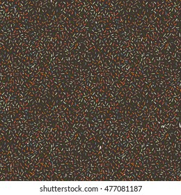 Seamless pattern of abstract strokes and dots. Vector background.