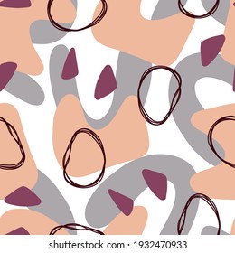 Seamless pattern in abstract style, geometry forms