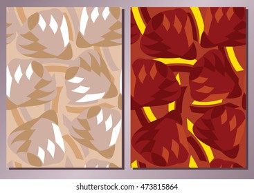 Seamless pattern. Abstract stylized flower