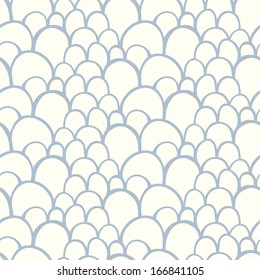 Seamless pattern with abstract stylized hand drawn scale texture. Vector illustration