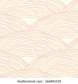 Seamless pattern with abstract stylized hand drawn scale texture. Neutral background. Vector illustration