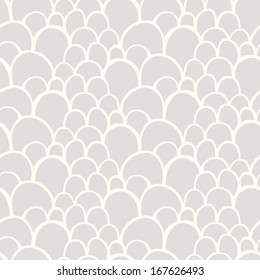 Seamless pattern with abstract stylized hand drawn scale texture. Vector illustration 