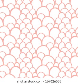 Seamless pattern with abstract stylized hand drawn scale texture. Vector illustration 