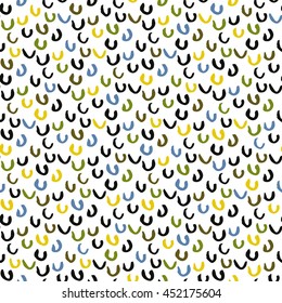 Seamless pattern with abstract stylized hand drawn scale texture