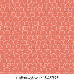 Seamless pattern with abstract swirls. Texture with hand drawn tangled line. Vector background for fabric, cards, invitations, wrapping paper, stationery and web backgrounds