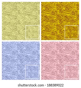 Seamless pattern Abstract swirls,ornament, flow from one to another.