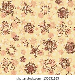 seamless pattern with abstract symmetry elements