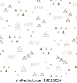 Seamless Pattern abstract teepee tent plus sign cross design for background, wallpaper, clothing, wrapping paper, fabric